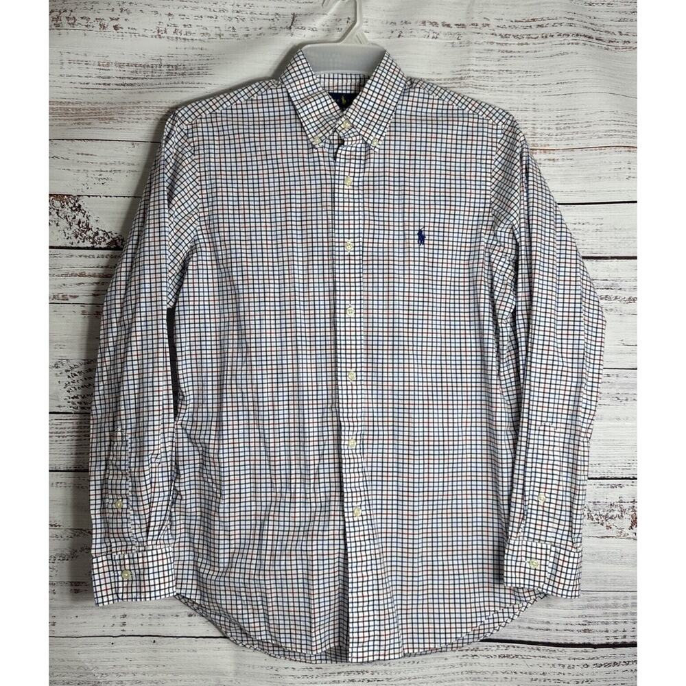 Polo Ralph Lauren Shirt Mens Medium Plaid Long Sleeve Multi Color Button Up